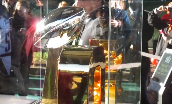 The actual Superbowl 50 trophy. 