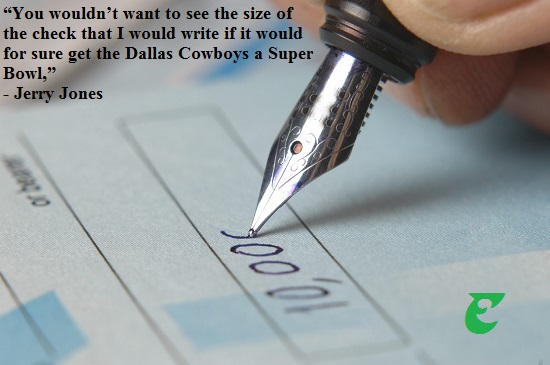 Writing out a check.